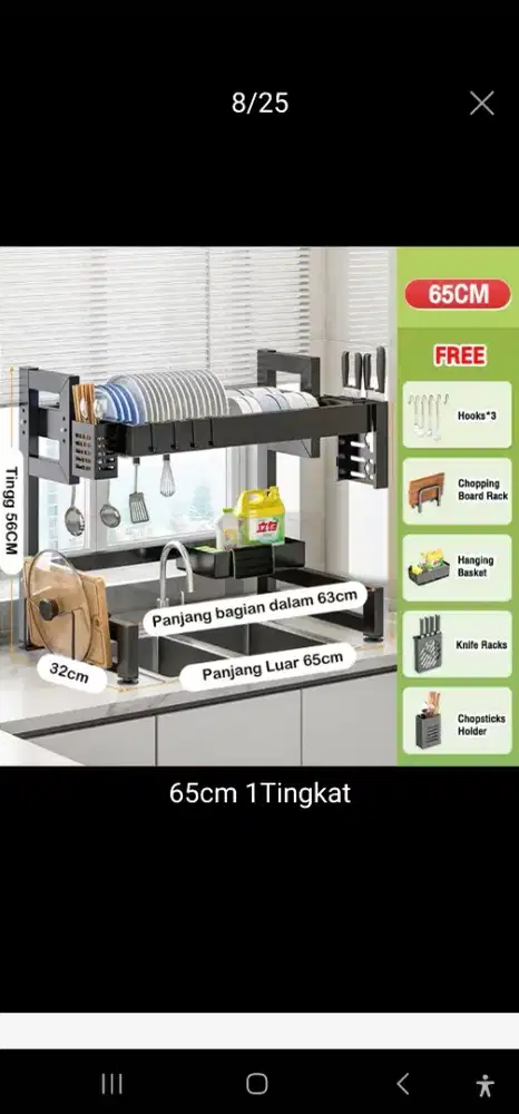 Rak wastafel buat piring