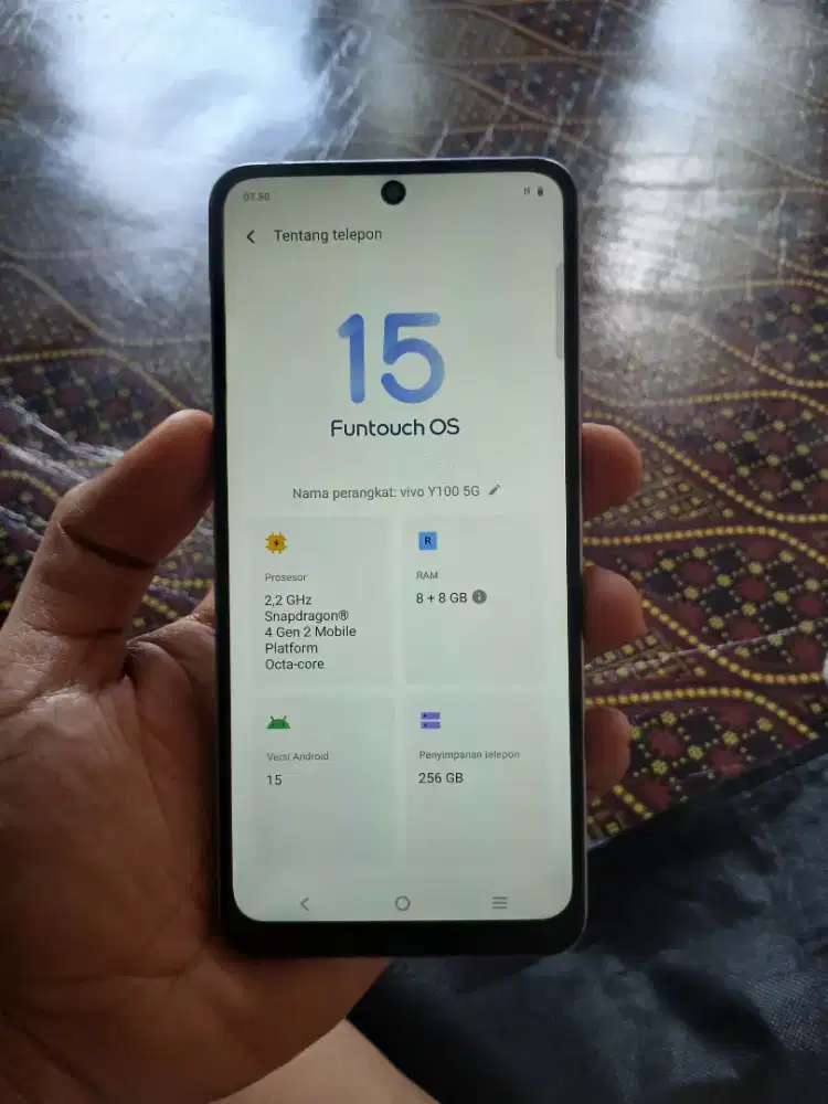 Vivo y100 5G ram8/256gb fullset