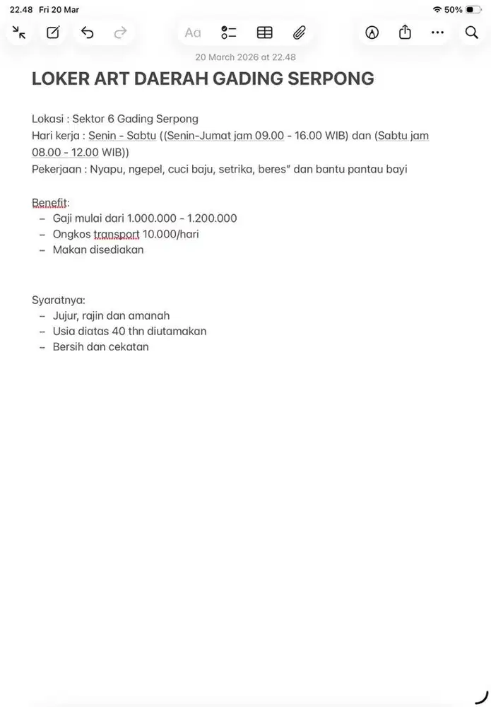 OPEN LOKER ART GADING SERPONG