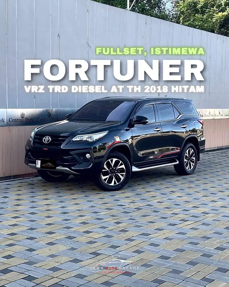 Fortuner TRD Matic 2018 Hitam Istimewa Bonus Nano Coating 3 Layer