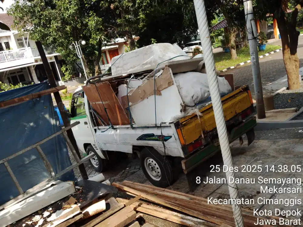 Jasa buang puing sampah proyek pindahan dll