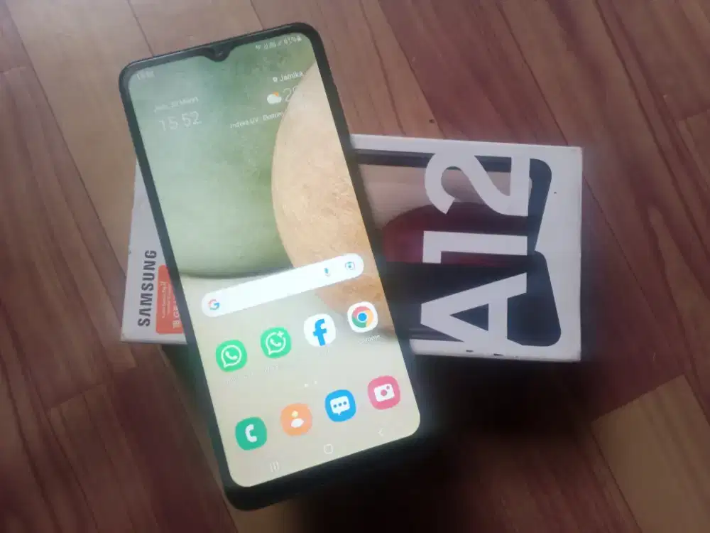 Samsung A12 4/128 no minus siap pake (hp+dus)