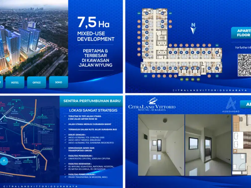 Studio Apartment Alessandro Tower CitraLand Vittorio Surabaya -  6 Bulan