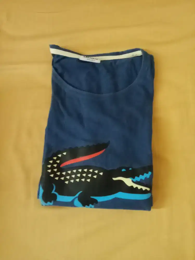 KAOS LACOSTE BIRU ORIGINAL