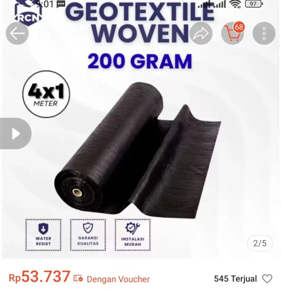 plastik geotextil woven taman