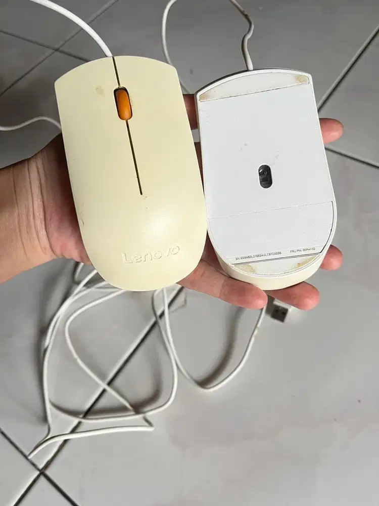 Mouse Optical Wired Mos Kabel USB Lenovo Original