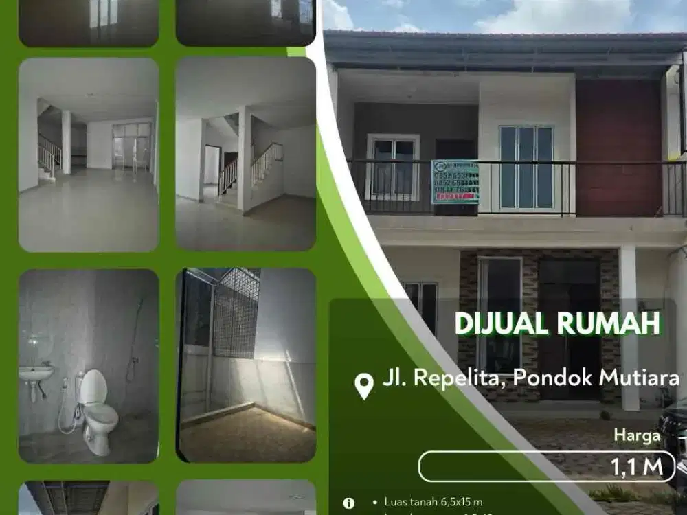 dijual Rumah Jalan Repelita Pekanbaru Kota Pondok Mutiara!