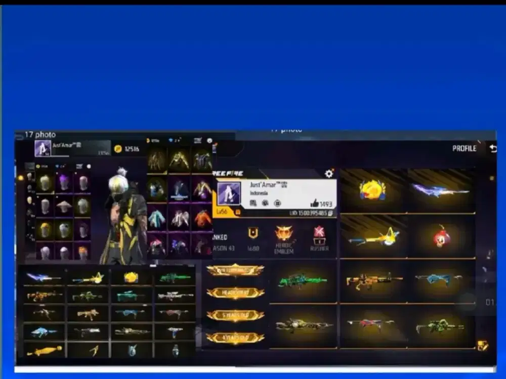 Akun Free Fire Full Skin Termurah