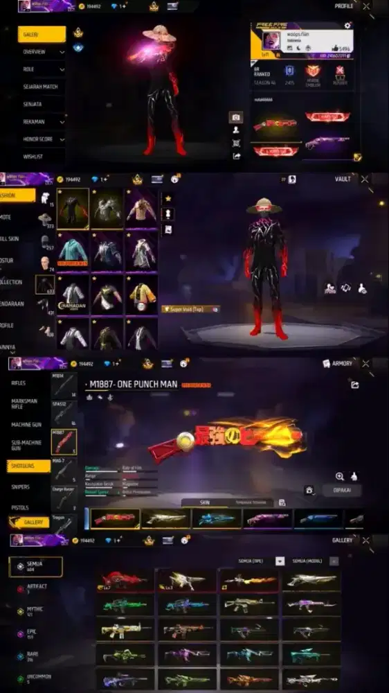 JUAL AKUN FF SPEK LIAT DI FOTO LOG GOOGLE