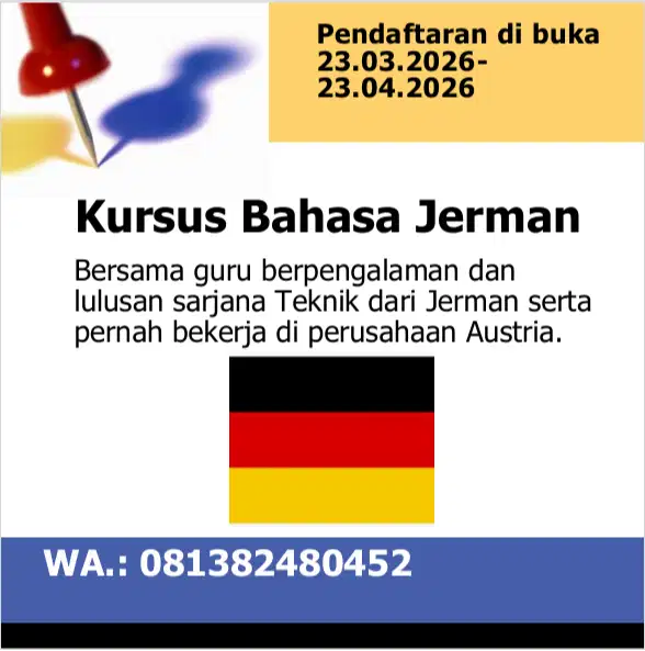 KURSUS BAHASA JERMAN PEMULA (A1-A2)