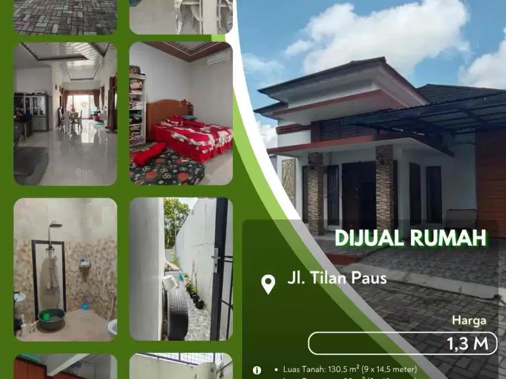 Dijual Rumah Jalan Tilan Paus Pekanbaru Kota Siap Huni!