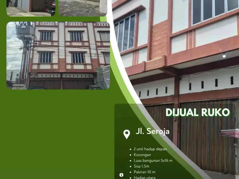 Dijual Ruko Jalan Seroja Pekanbaru Kota Siap Huni!