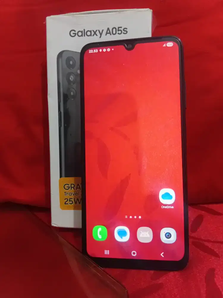 Samsung A05s ram 8gb>6+2]128gb lengkap mulus segel bonus