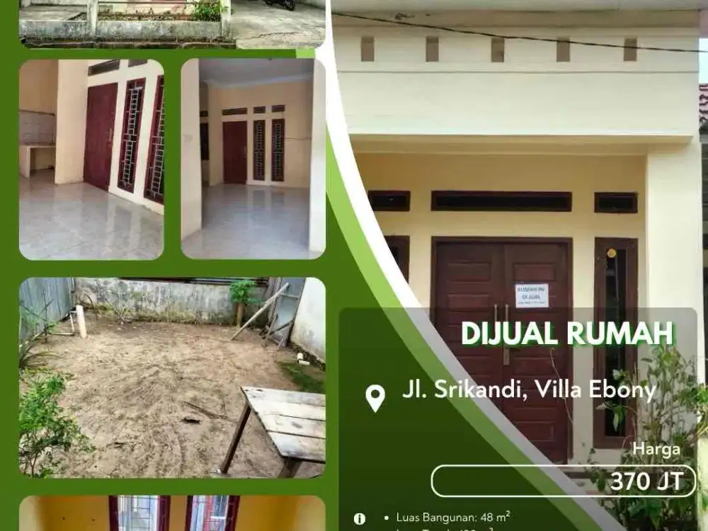 Dijual Rumah Murah Srikandi Pekanbaru Siap Huni!