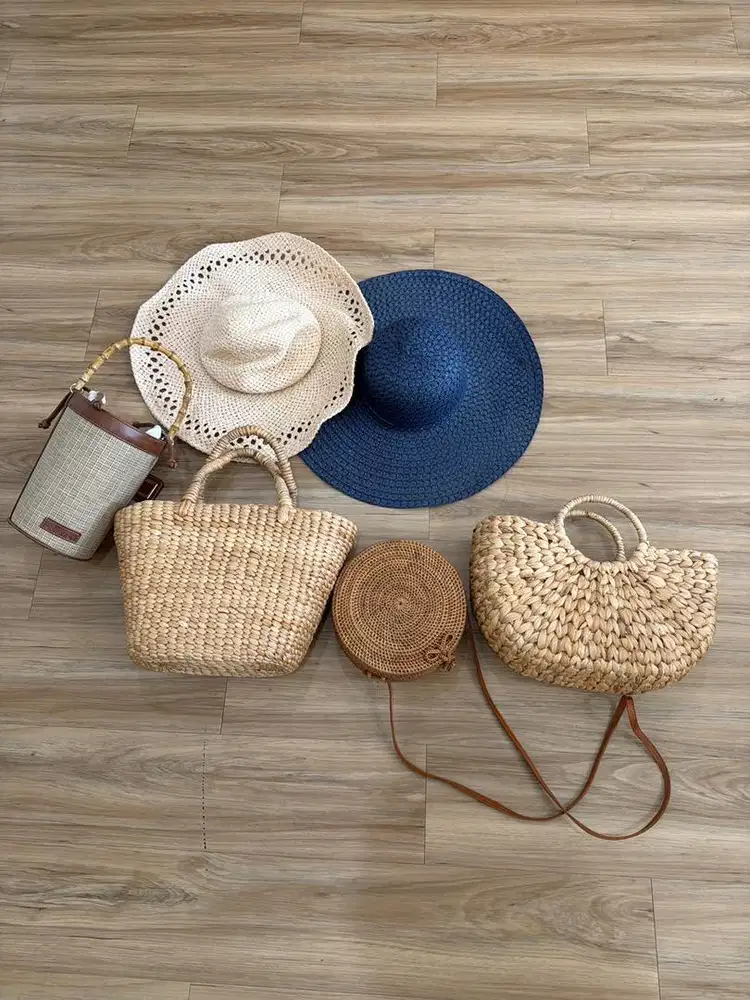 Summer Hat and Bag Rattan