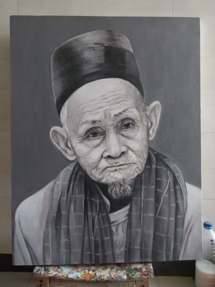 Dijual lukisan kanvas wajah 90x70 cm