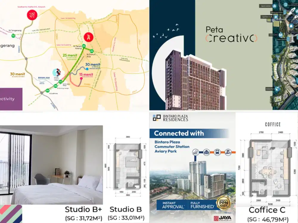 Jaya Group Bintaro Plaza Residence Tangerang Selatan Creativo Tower  (Live it Lively) – DP 84 Jt