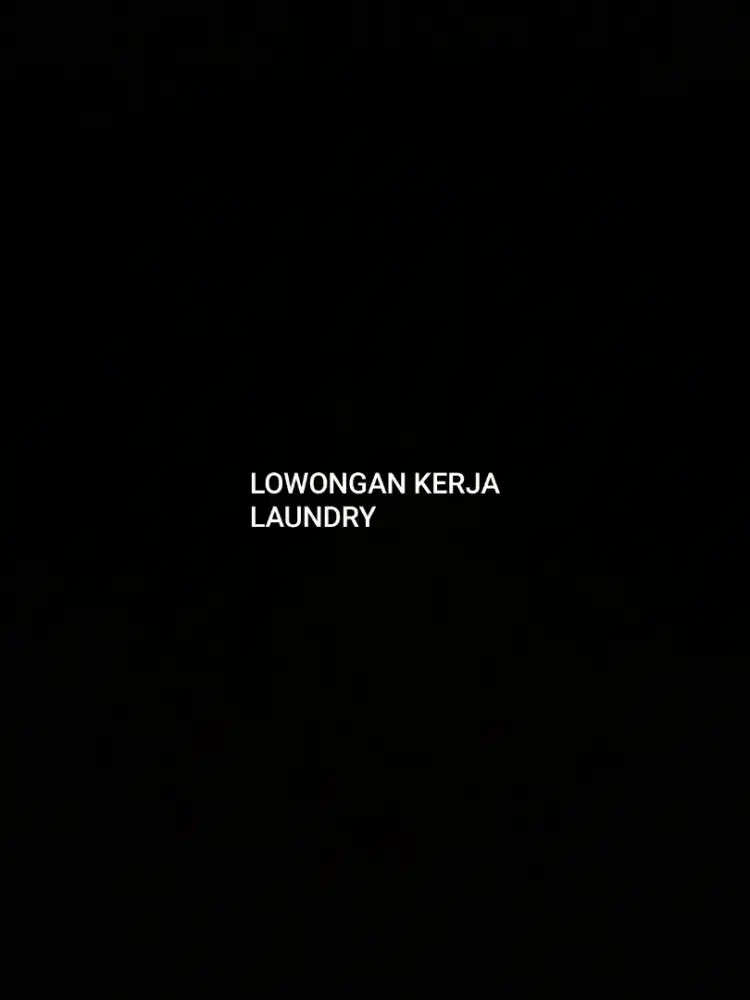 Lowongan Infal Laundry