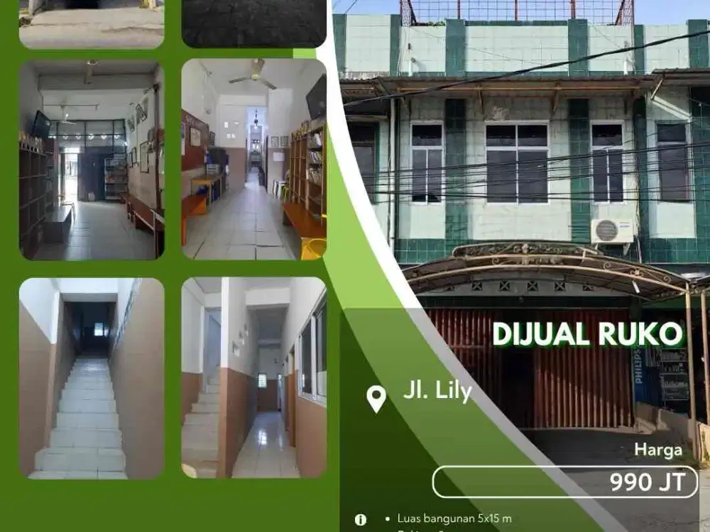 Dijual Ruko Jalan Lily Pekanbaru Kota Siap Usaha!