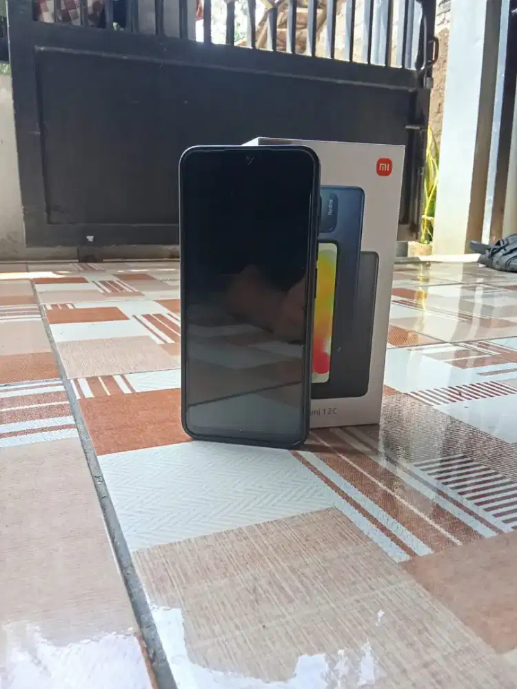 di jual hp redmi 12c warna item bonus casing item polos
