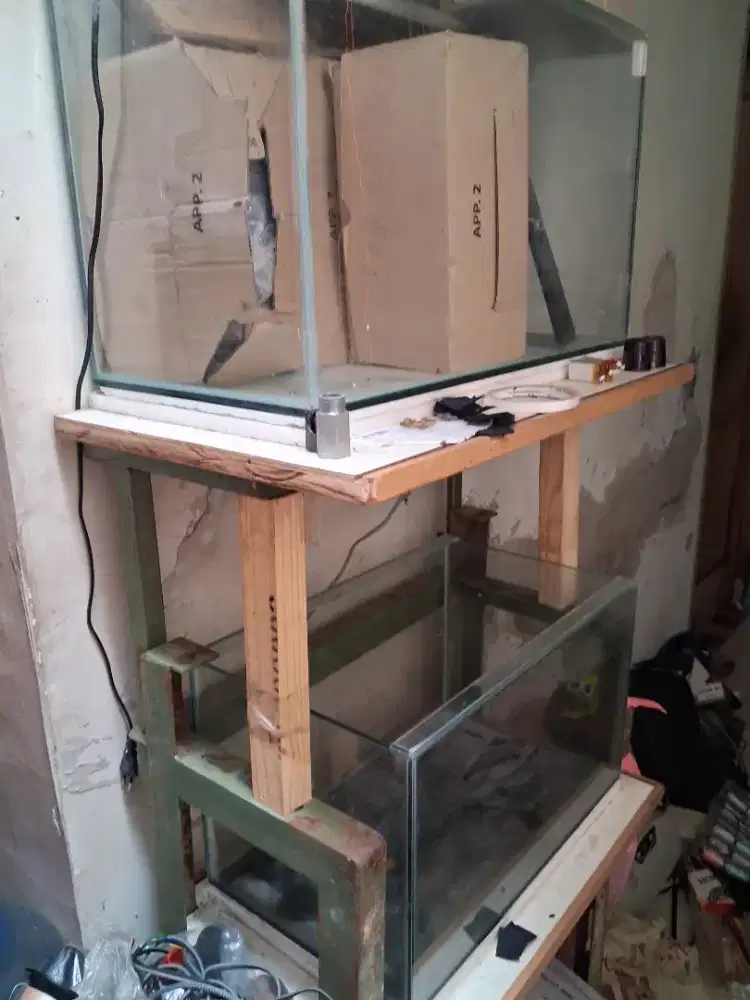 Aquarium ikan. 40x60x35 dan 40x50x35