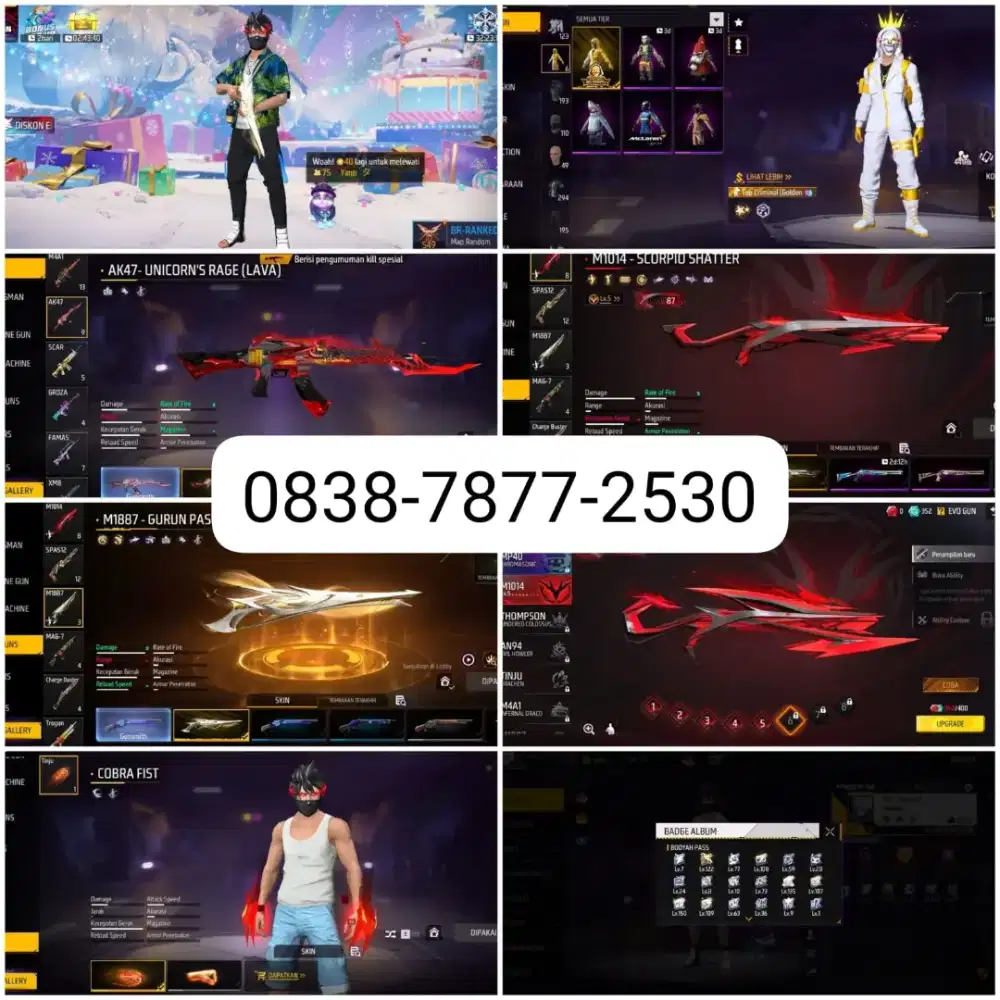 Jual akun ff murah aman dan amanah