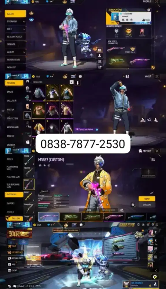 Jual akun ff murah aman dan amanah