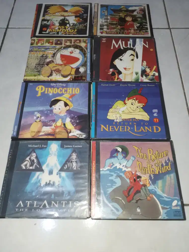 Koleksi vcd animasi petualangn, ada 8judul 16pcs,masing2 judul ada2pcs