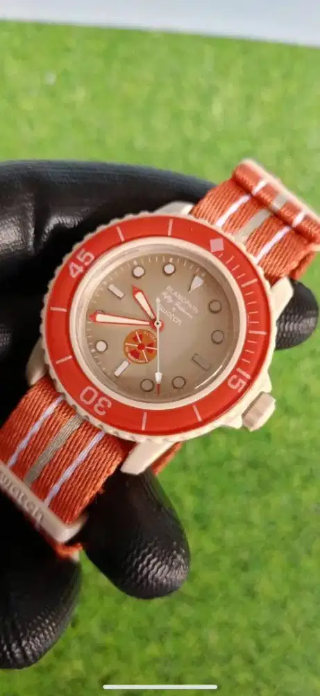 Blancpain swatch orange 50th anniv fathorns premium