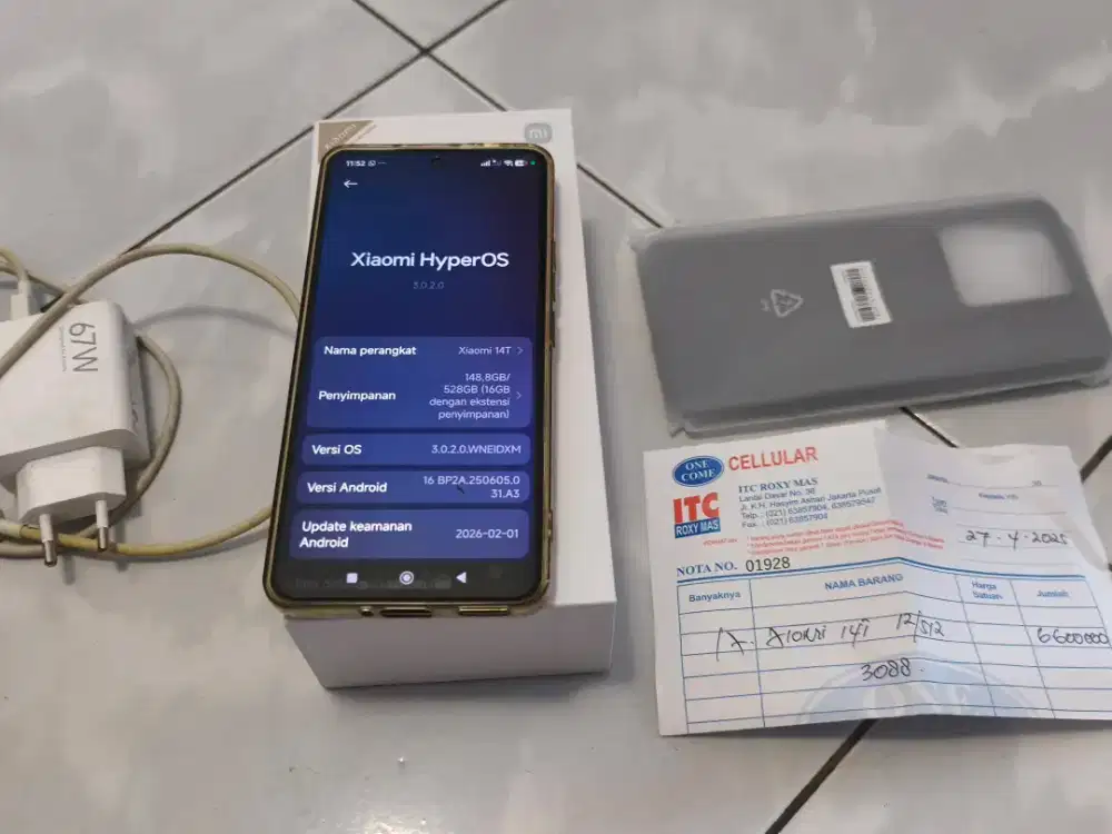 XIAOMI 14T 12GB/512GB GARANSI