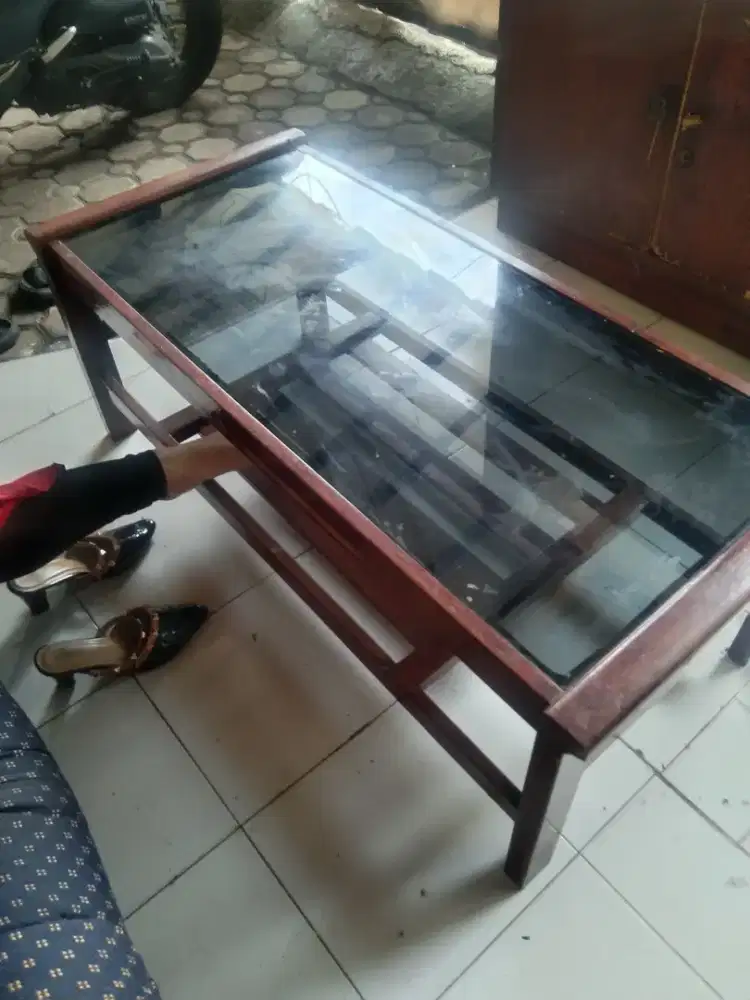 meja  tamu kayu jati