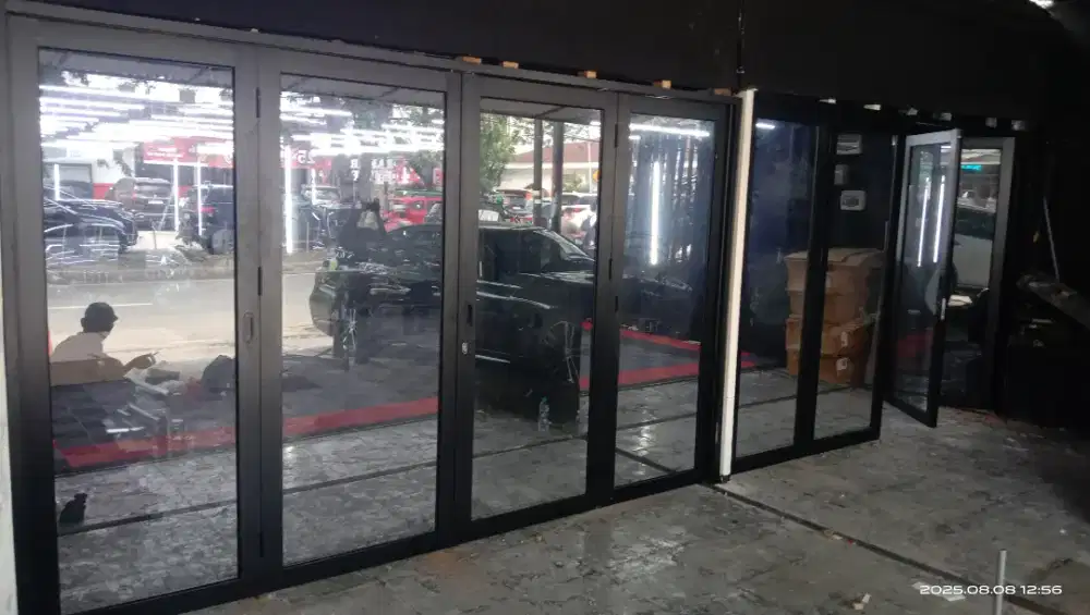 Pastisi aluminium kaca teper pintu lipat dll