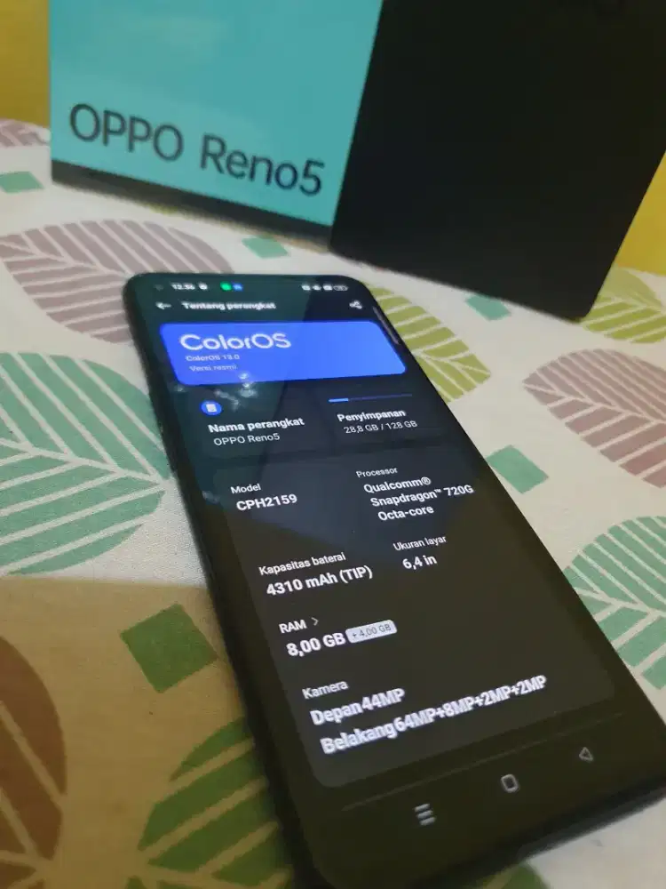 For sale Oppo Reno5 8/128  fullset