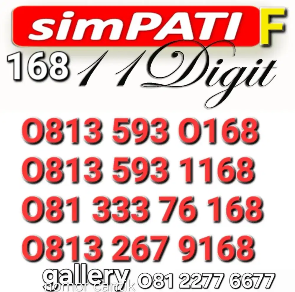 PERDANA SIMPATI 11DIGIT 168_168