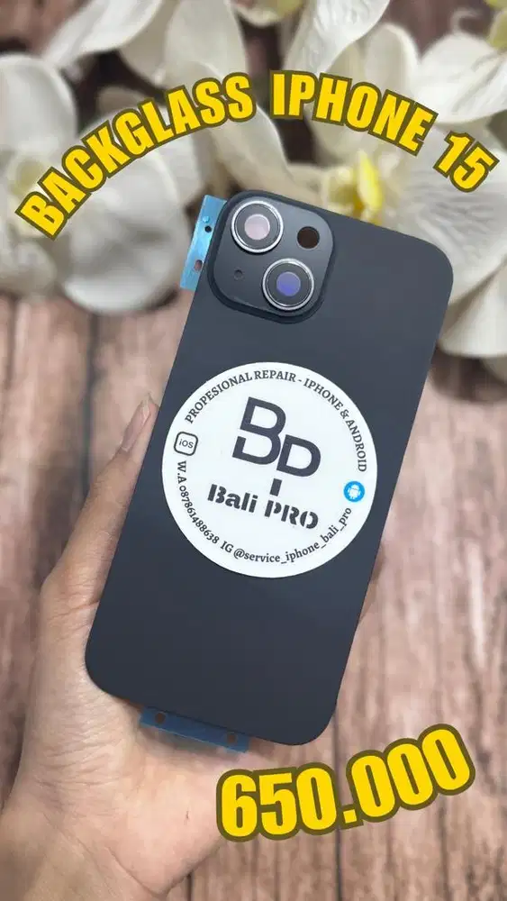 Backglass iPhone 15 / 15 Plus / 15 Pro / 15 Pro Max (21/3/26)