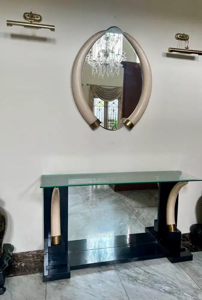 set meja konsul dan cermin eropa