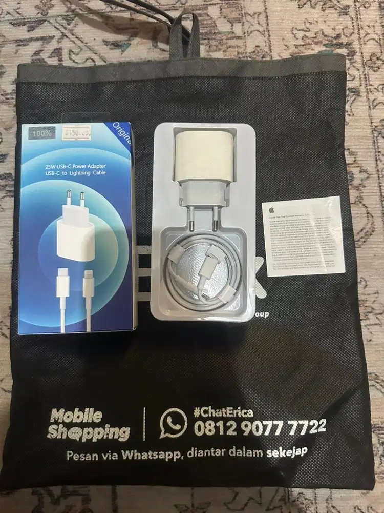 Charger Apple Adaptor + Kabel Type C To Lightning