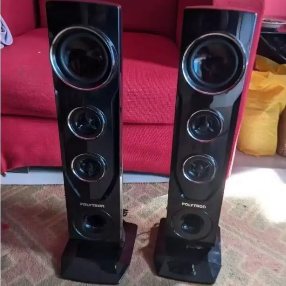 Speaker tower p0lytron g00gle tv terbaru
