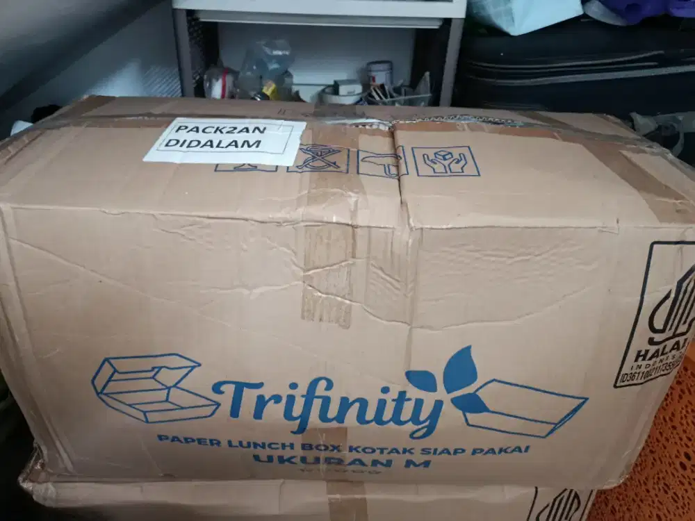 Paper lunch box kotak siap pakai