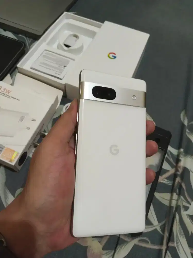 Hp Google pixel 7a fullset white muluss no minus like new