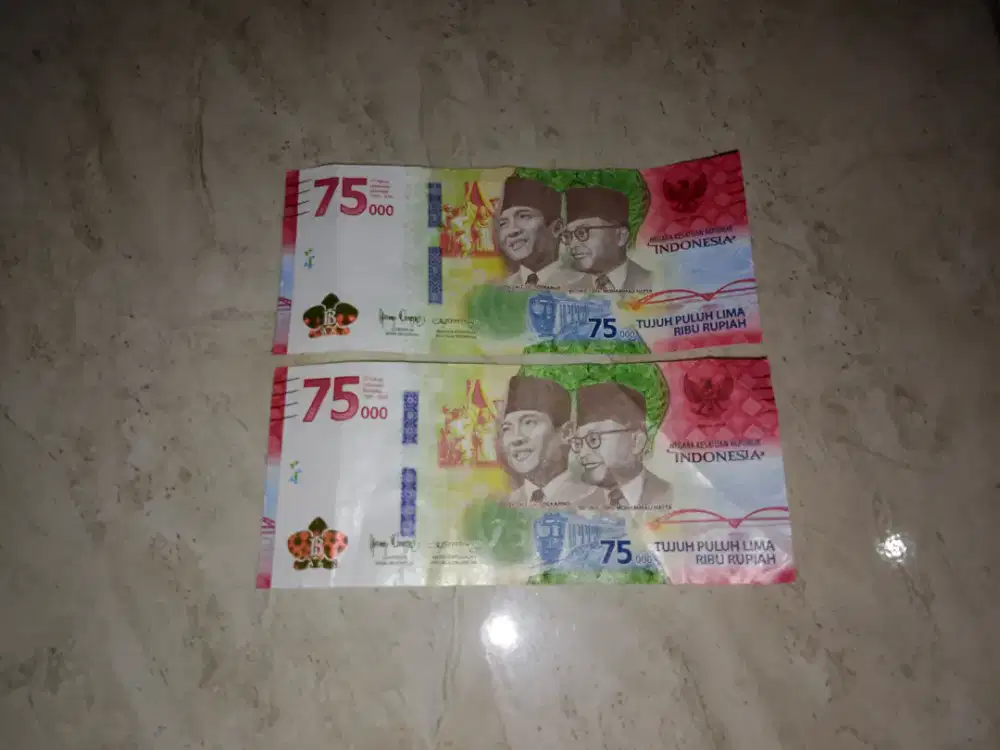 Uang 75.000 Boleh Nego (Harga 1 lembar)