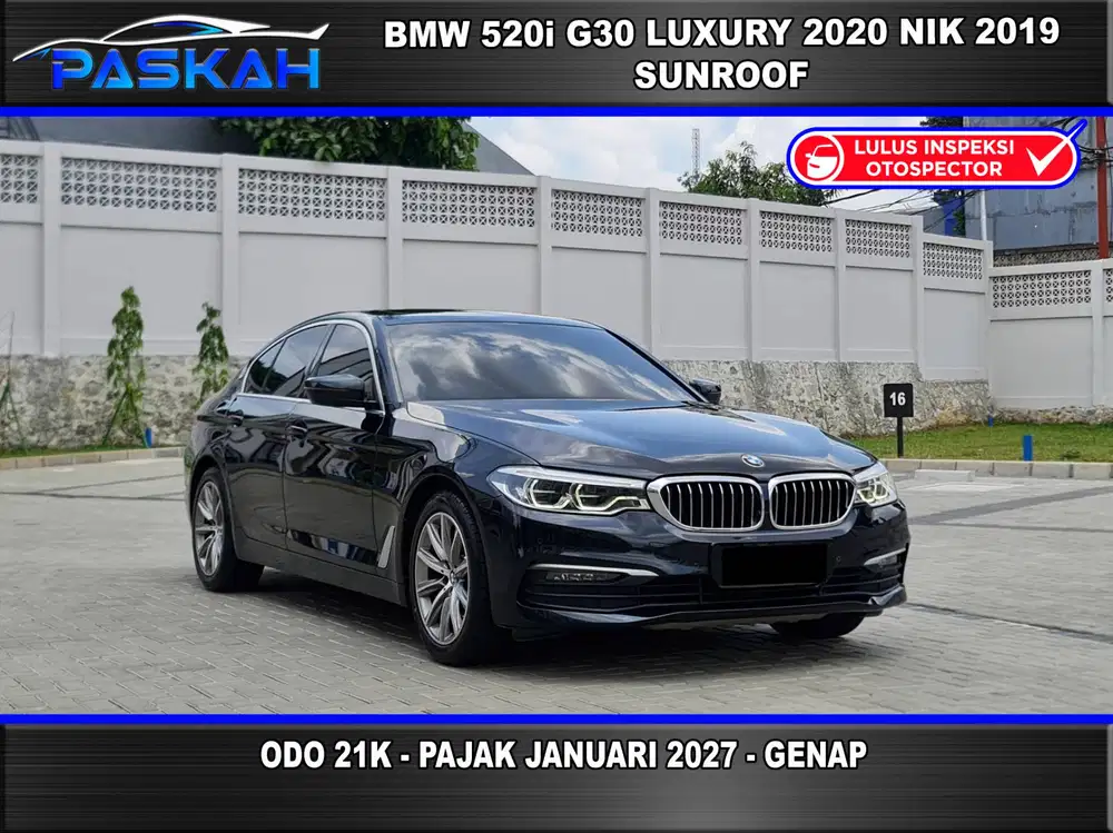 SUNROOF PAJAK=2027 Odo=21K BMW 520i G30 2020 Nik 2019 BMW 520i 2020
