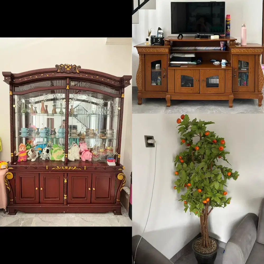 1 JUTA ALL IN 3 BARANG (RAK KACA + RAK TV + TANAMAN)