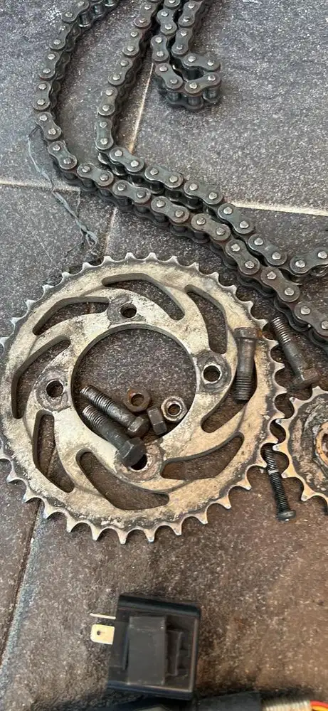 Gear set rx king depan belakang + rantai original