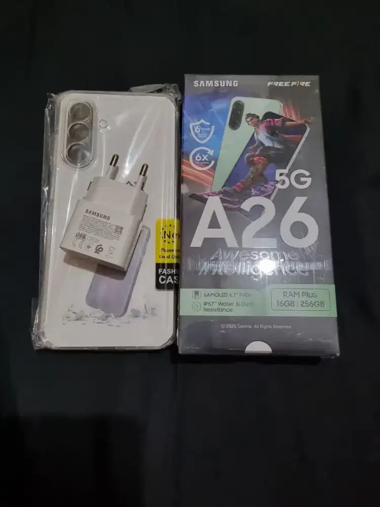 Jual HP baru SAMSUNG A26 5g 8/256 segel resmi free adaptor n case