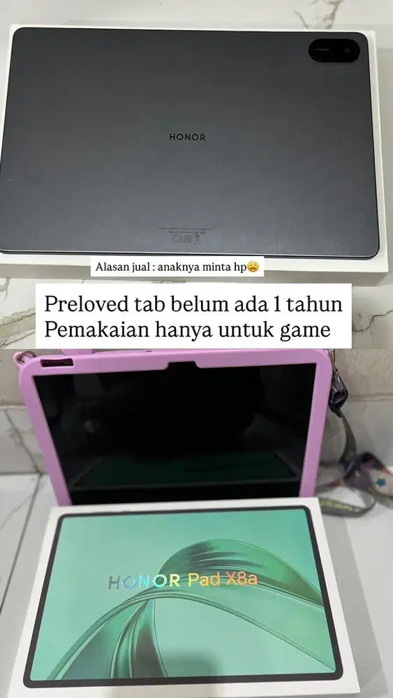 Preloved tab honor pad X8a