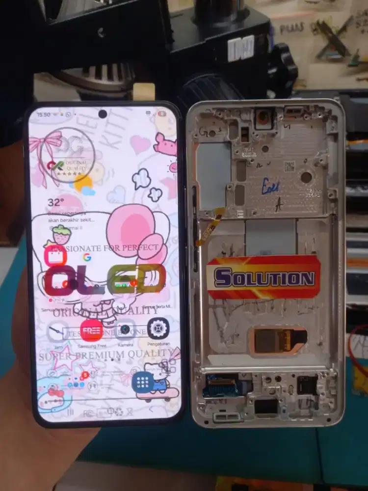 LCD TOUCHSCREEN SAMSUNG S22 5G / S901 ORI OLED + PASANG