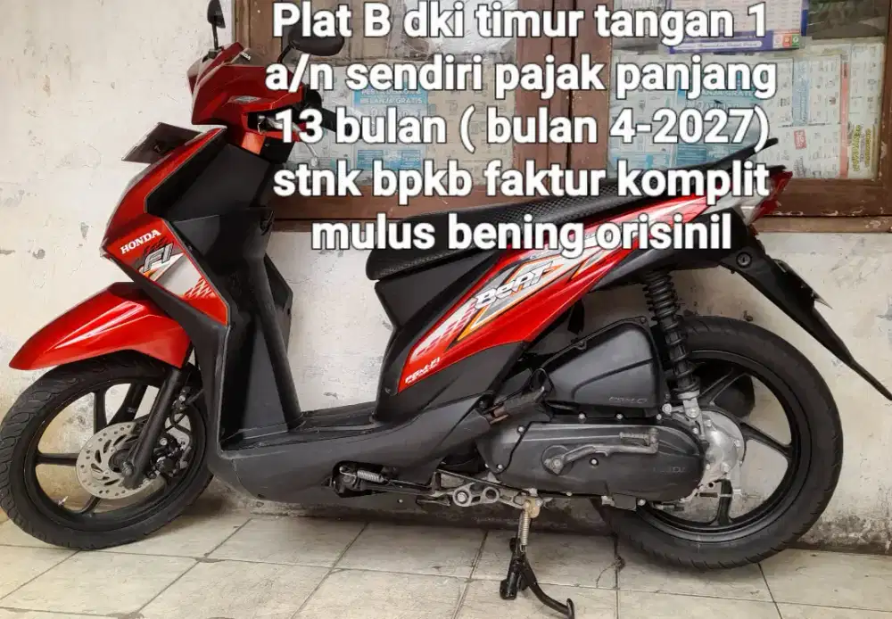 Honda beat f1 2014 cw asli merah B dki timur tangan 1 pajak pnjg 1 thn