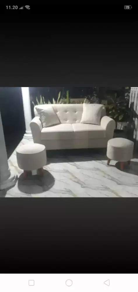 Sofa dua dudukan + 2 stol