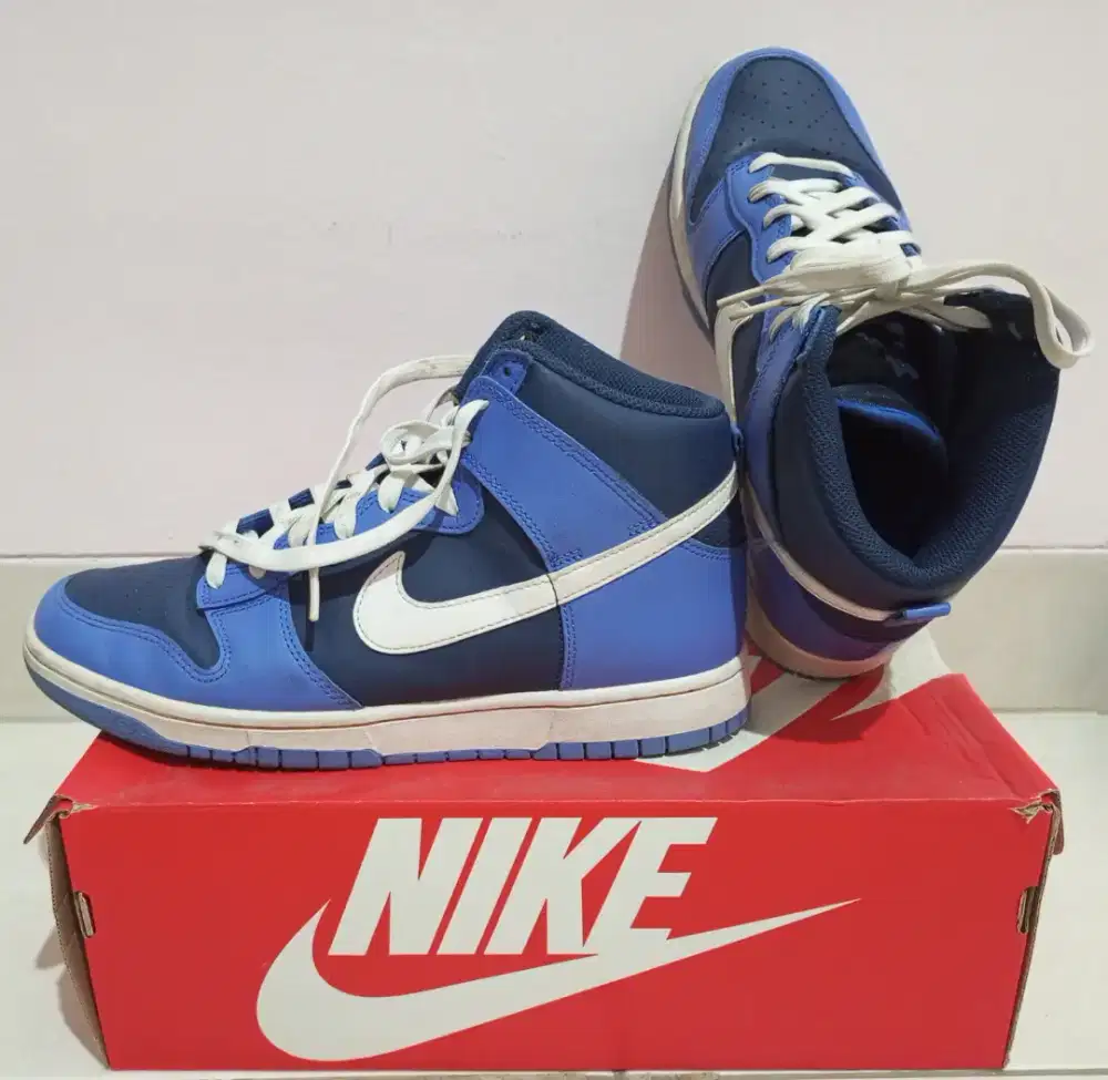 Nike Dunk High Retro Midnight Navy Medium Blue DJ6189-400 Men's Size 9